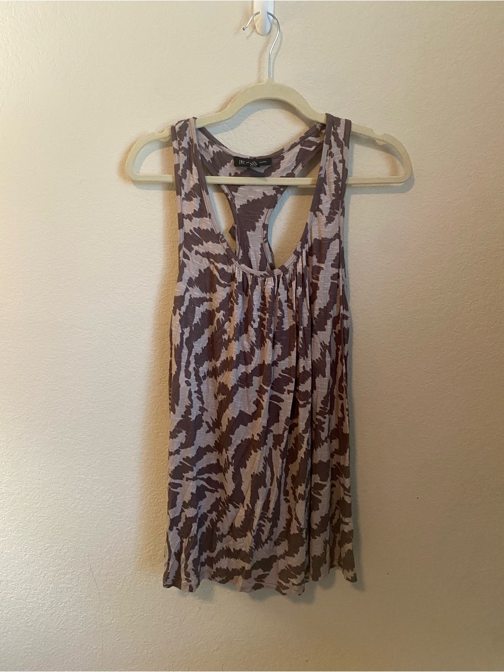 INC International Concepts Mauve Patterned Racerback Tank